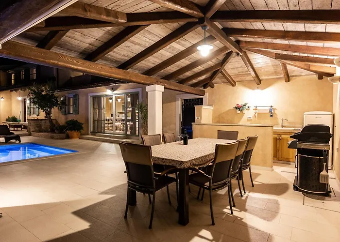 Vlacich For 8 People Near Labin - Rabac With Heated Pool, Sea View & Kids Playground - Only 2 Km From The