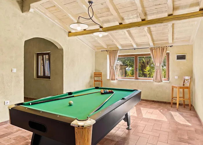 Vlacich For 8 People Near Labin - Rabac With Heated Pool, Sea View & Kids Playground - Only 2 Km From The Villa *