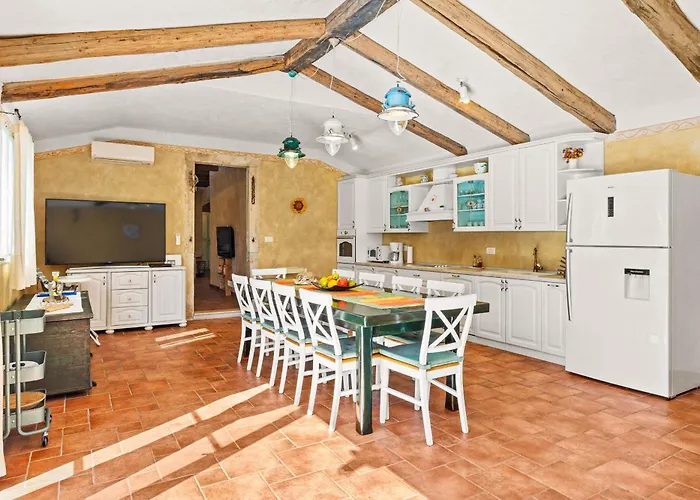 Villa Vlacich For 8 People Near Labin - Rabac With Heated Pool, Sea View & Kids Playground - Only 2 Km From The *